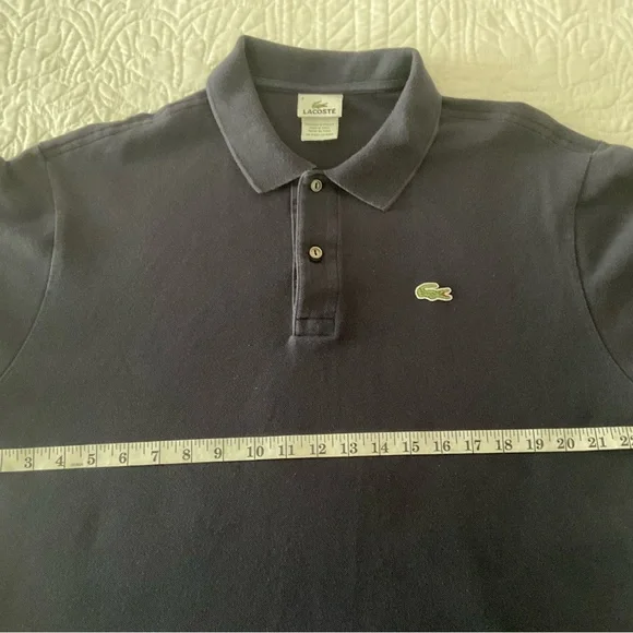 Lacoste Men's Navy Blue Polo Shirt Size: 7 - Picture 4 of 7